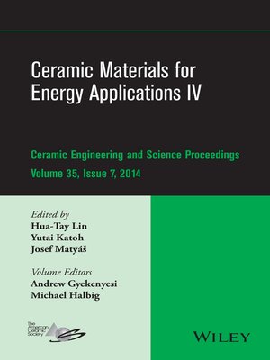 cover image of Ceramic Materials for Energy Applications IV